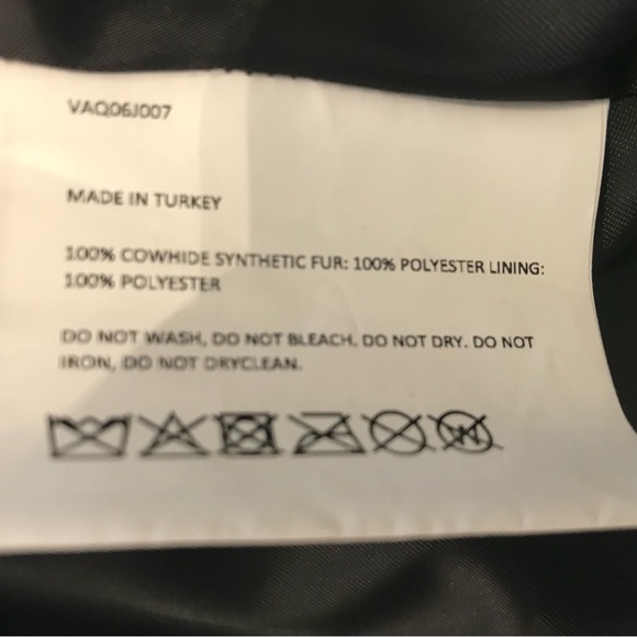 Cropped Leather and fur sleeves Jacket - Picture 6 of 7